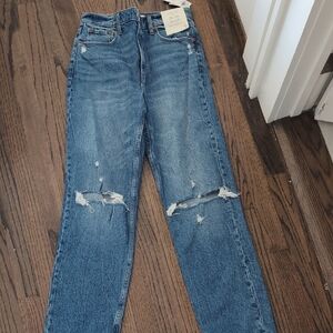 Abercrombie Classic Blue Distressed Jeans 90s Straight leg